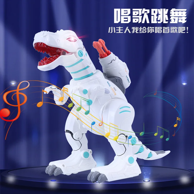 

Yi Er Le 88002 Star E-Generation Remote Control Dinosaur Intelligent Robot Programming Dancing Singing Atomization Charizard Toy