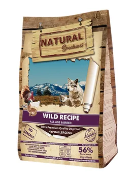 

NATURAL GREATNESS NATURAL GREATNESS WILD RECIPE bezzernovoy for dogs and puppies of all breeds with duck, turkey and rabbit