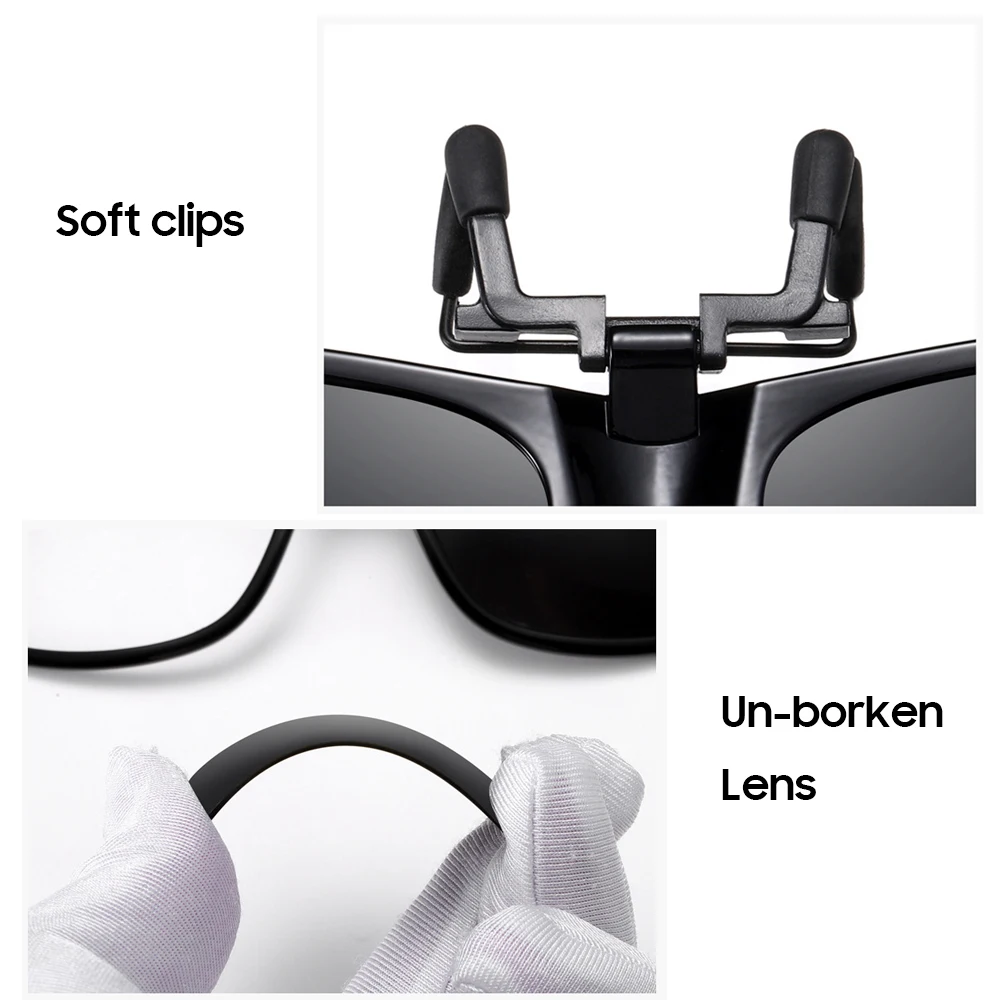 Fishing Polarized Pilot Flip Up Clip on Sunglasses Men Photochromic UV400 Women Driving Sun Glasses Color Change Night Vision