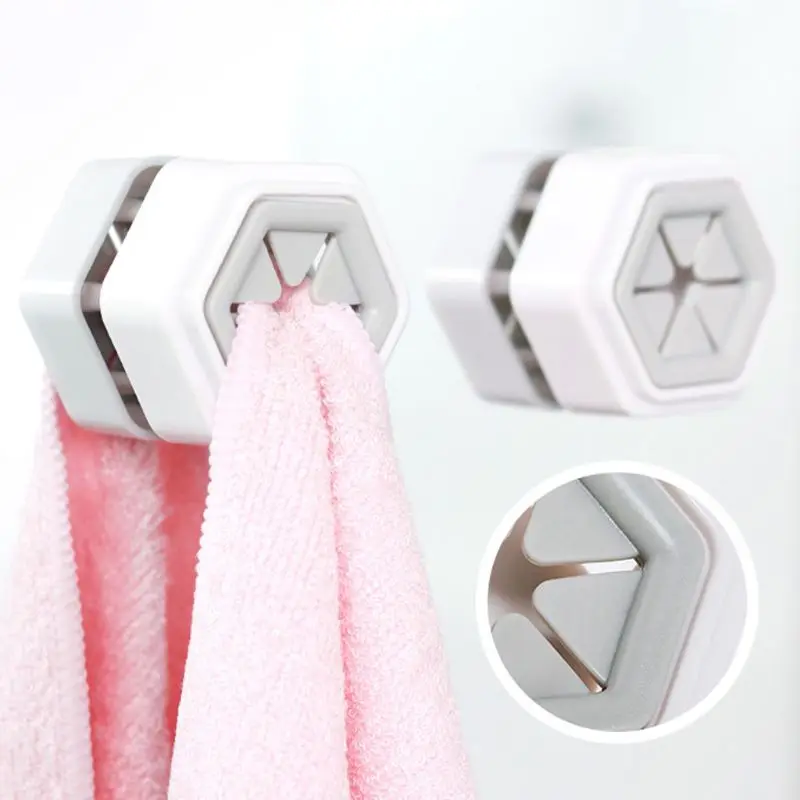 2 шт Самоклеющиеся круглые держатели для полотенец Настенный Держатель для полотенец для ванной комнаты