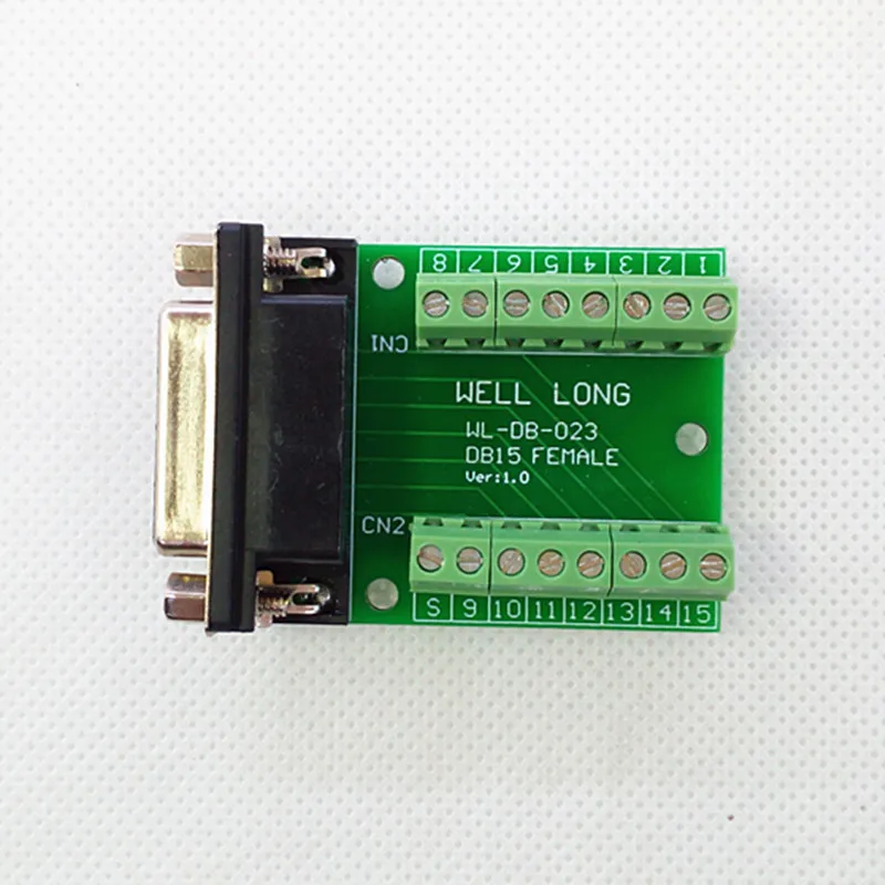 DB15 Женский Breakout Board, D'SUB верхняя переходная плата, модуль DSUB клеммного блока
