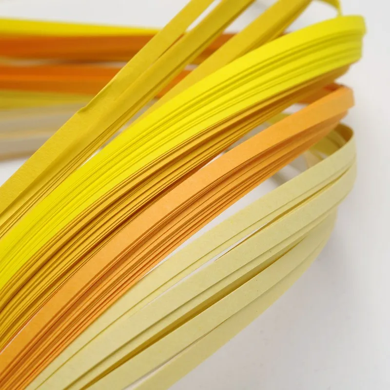Gradual Yellow 1 пакет бумажные ленты для украшения своими руками, 390x3 мм; 530x5 мм; около 120 полос/мешок - Цвет: Gradual Yellow