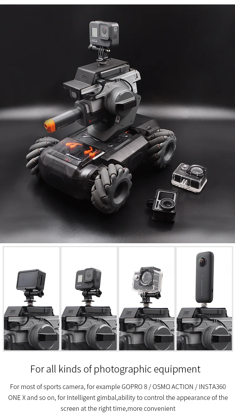 Крепление для спортивной камеры для DJI Robomaster S1 кронштейн для камеры/адаптер для Gopro для DJI Action для камеры insta360