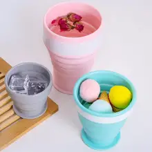 Силиконовая складная чашка для воды, телескопическая складная спортивная чашка для воды на открытом воздухе, чашка для путешествий, Выдвижная складная чашка для кофе