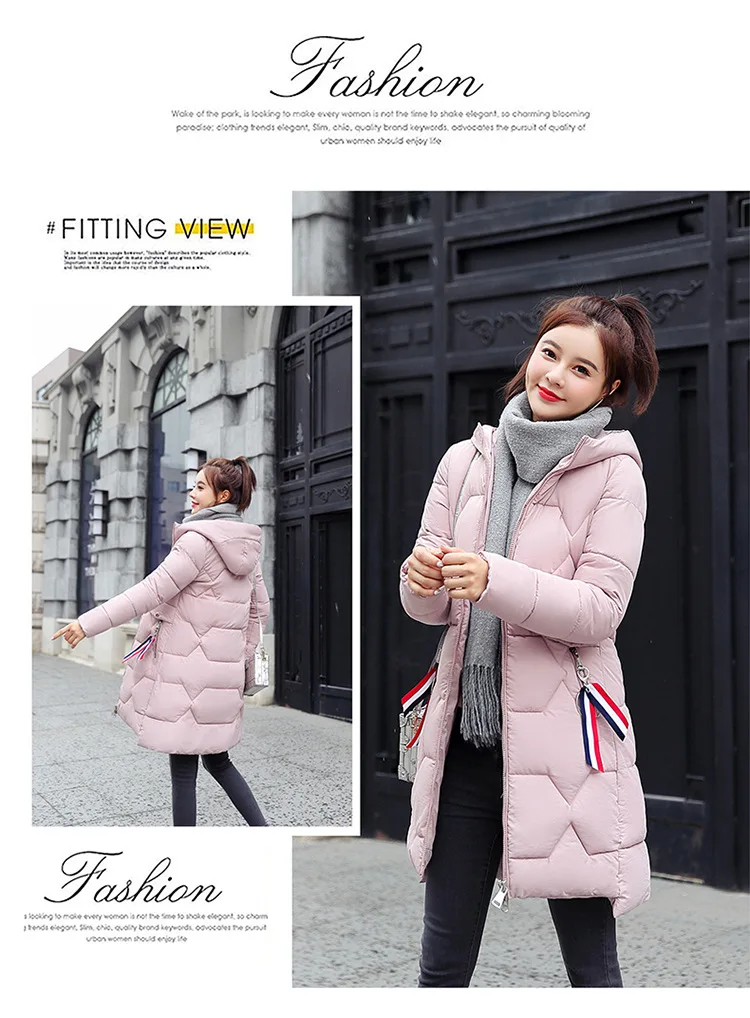 Abrigos Mujer Invierno новая Парка хлопковая стеганая куртка с капюшоном теплая зимняя куртка для женщин однотонное зимнее пальто для женщин s