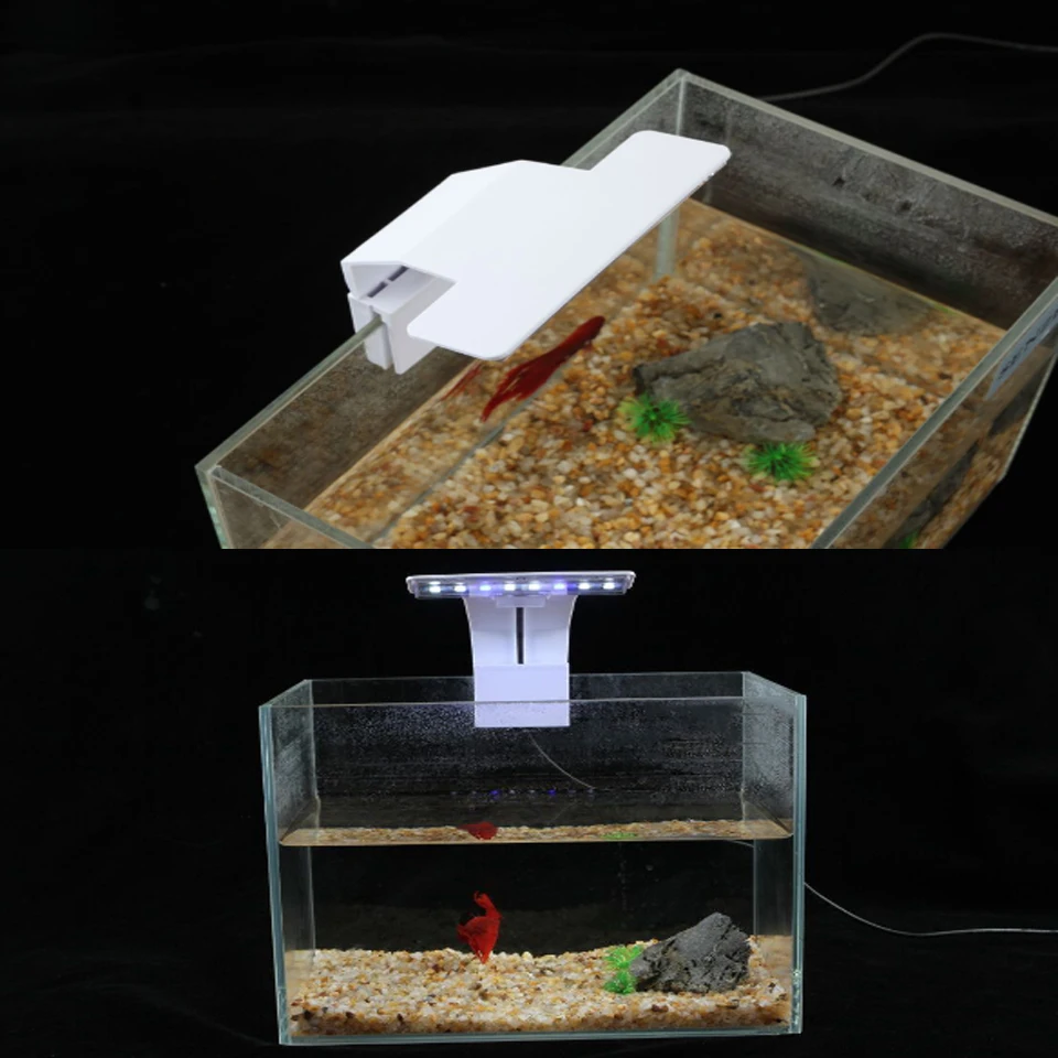 New 5W Aquarium Led Lighting Blue White Waterproof Clip on LED Plants Grow for Freshwater Fisk Tanks|Светильники| |