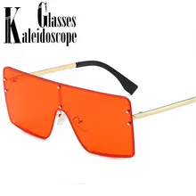 Винтажные Солнцезащитные очки больших размеров, мужские брендовые дизайнерские цельные градиентные солнцезащитные очки, женские солнцезащитные очки с металлической большой оправой, очки UV400