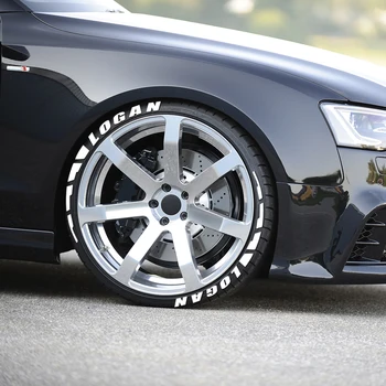 

3D Permanent Rubber Tyre Letter Car Sticker For Dacia Logan 1.4 1.6 Mpi 1.5 Dci Mcv Stepway Acces Car Accessories Tire Decal Kit