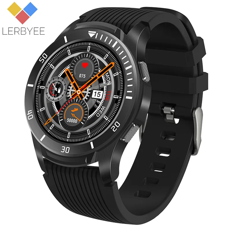 

Lerbyee GT106 Smart Watch 1.28“ Full Screen Touch Heart Rate Monitor Call Reminder Fitness Watch Men Women Music Smartwatch iOS