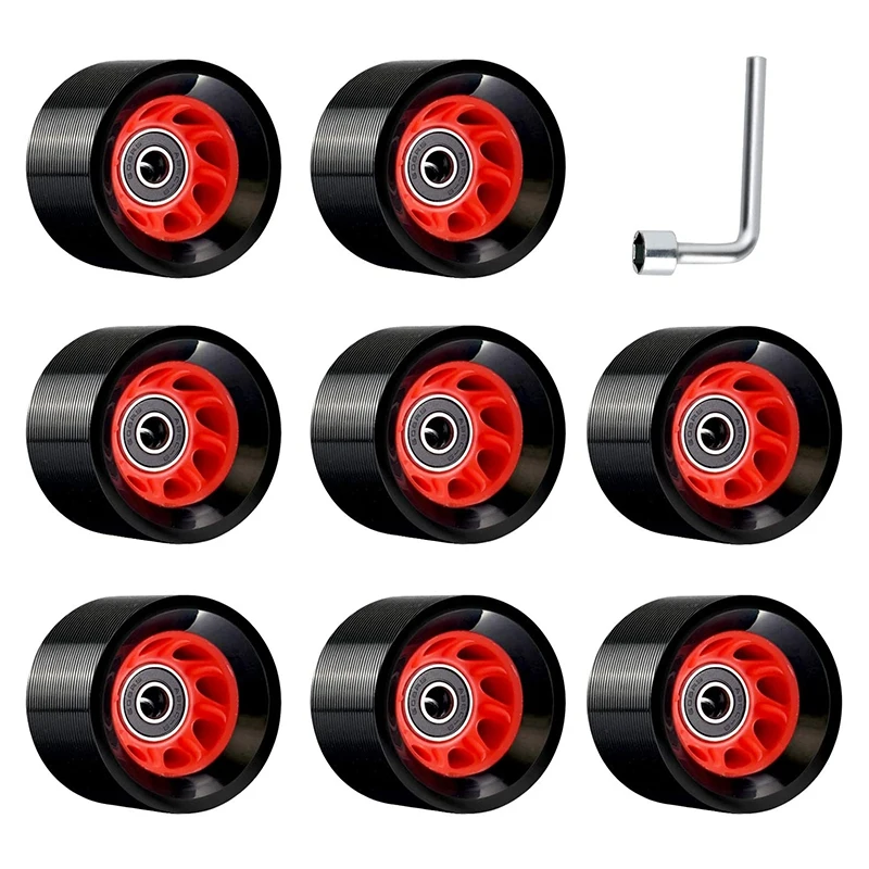 8pack 95a 58mmx39mm,indoor Quad Roller Skate Wheels,pu Wearresistant