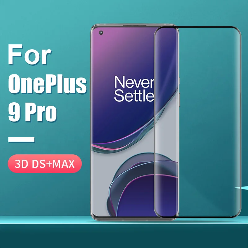 For OnePlus 9 Pro Glass NILLKIN 3D DS+ Max Round Edge Tempered Glass For One Plus 9 Pro 3D CP+ Max HD Full Coverage Film