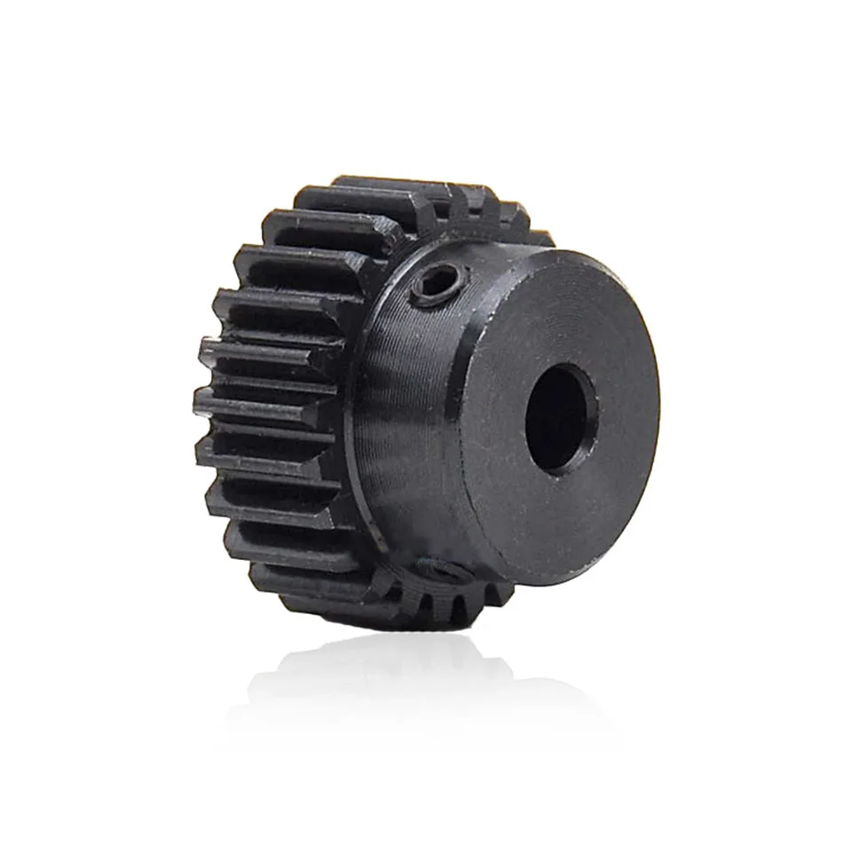 1/2/5/10/20PCS 1M 20T Spur Gear Pinion Bore 5mm Step 17mm Surface Black Spur Gear With Step Modulus 1 Tooth20 Outer Diameter22mm