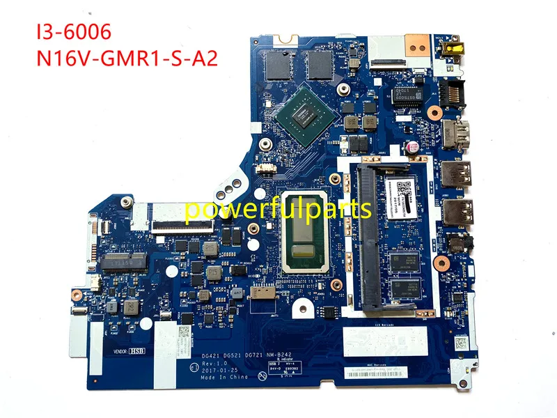 100% working for For Lenovo 520-15IKB 320-15IKB ISK laptop motherboard DG421 NM-B242 CPU i3-6006U 4GB RAM GPU GT920M