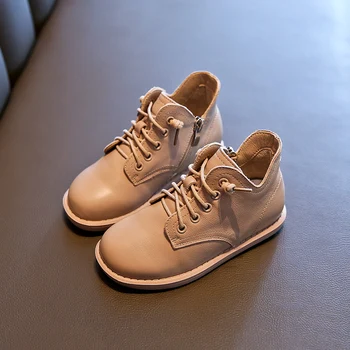 

Children Causal Shoes Martin Boots kids Leather short Boots for Girls Fashion Flat soft Spring Autumn 26-37 SYL020