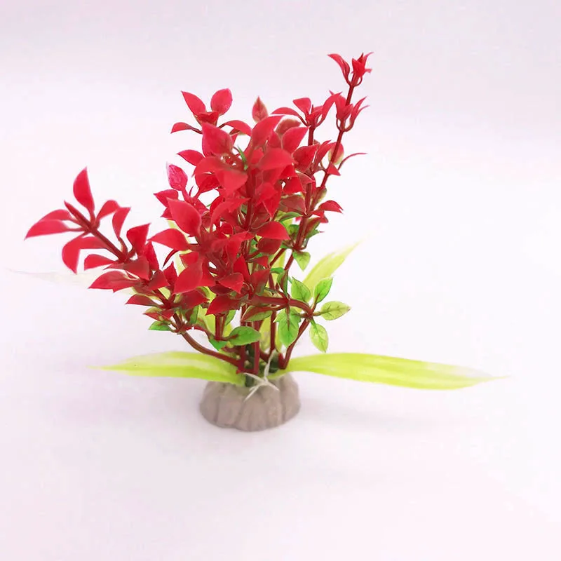 1 шт пластиковые растения для украшения аквариума довольно водяной траве