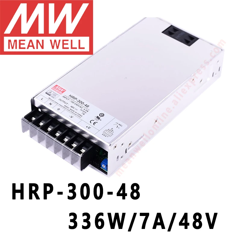 Mean Well HRP-300-48 meanwell 48 V/7A/336 W DC одиночный выход с PFC переключатель функций питания интернет магазин