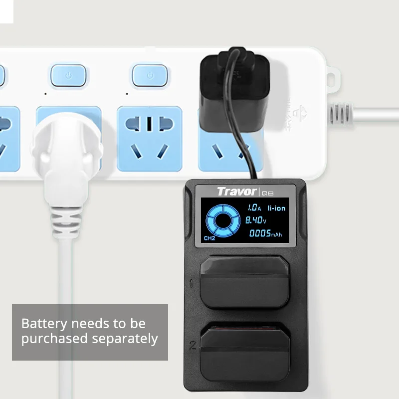 Travor двухканальный цифровой Фотоаппарат Зарядное устройство литиевая батарея Смарт зарядное устройство светодиодный дисплей для sony A6000 A5100 A6300 A7M2
