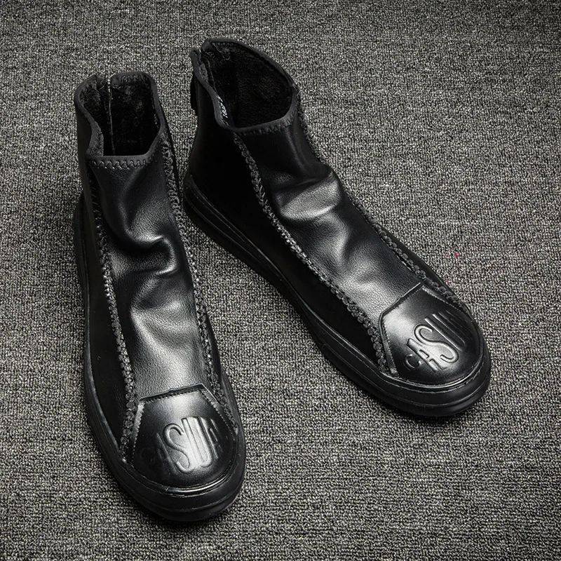 

Autumn And Winter Fashion One-Piece Casual Big Head Leather Boot Versatile Workwear Martin Boots Men's Boot New Style Model 1887