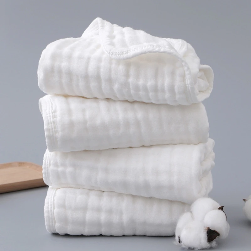 Baby Cotton Long Square Towel Gauze Bath Towel Newborn Feeding Burp Cloth