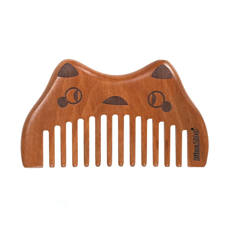 Уход за волосами Расческа Антистатическая натуральная деревянная расческа симпатичная в форме кошки расческа портативная Массажная расческа