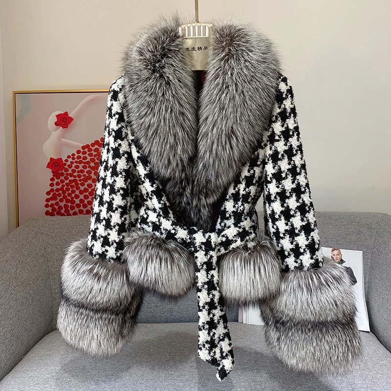 Женское меховое пальто ZDFURS * 2020 на осень и зиму женская короткая куртка с