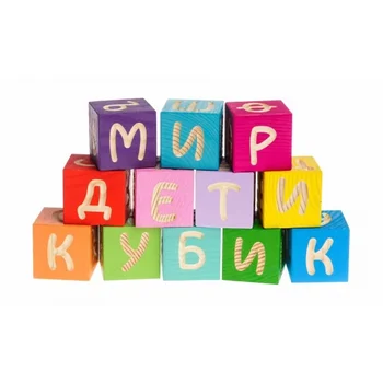 

Cubes cheerful ABC 12 pieces