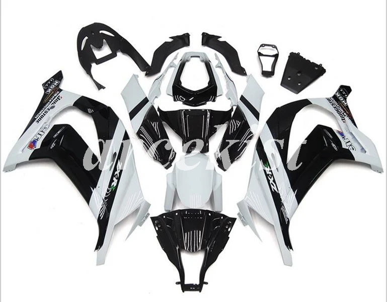 4 подарки ABS Обтекатели комплект подходит для kawasaki Ninja ZX-10R 2011 2012 2013 10R, возрастом 11, 12, 13, 14, 15, средства ухода за кожей комплект белого и черного цвета