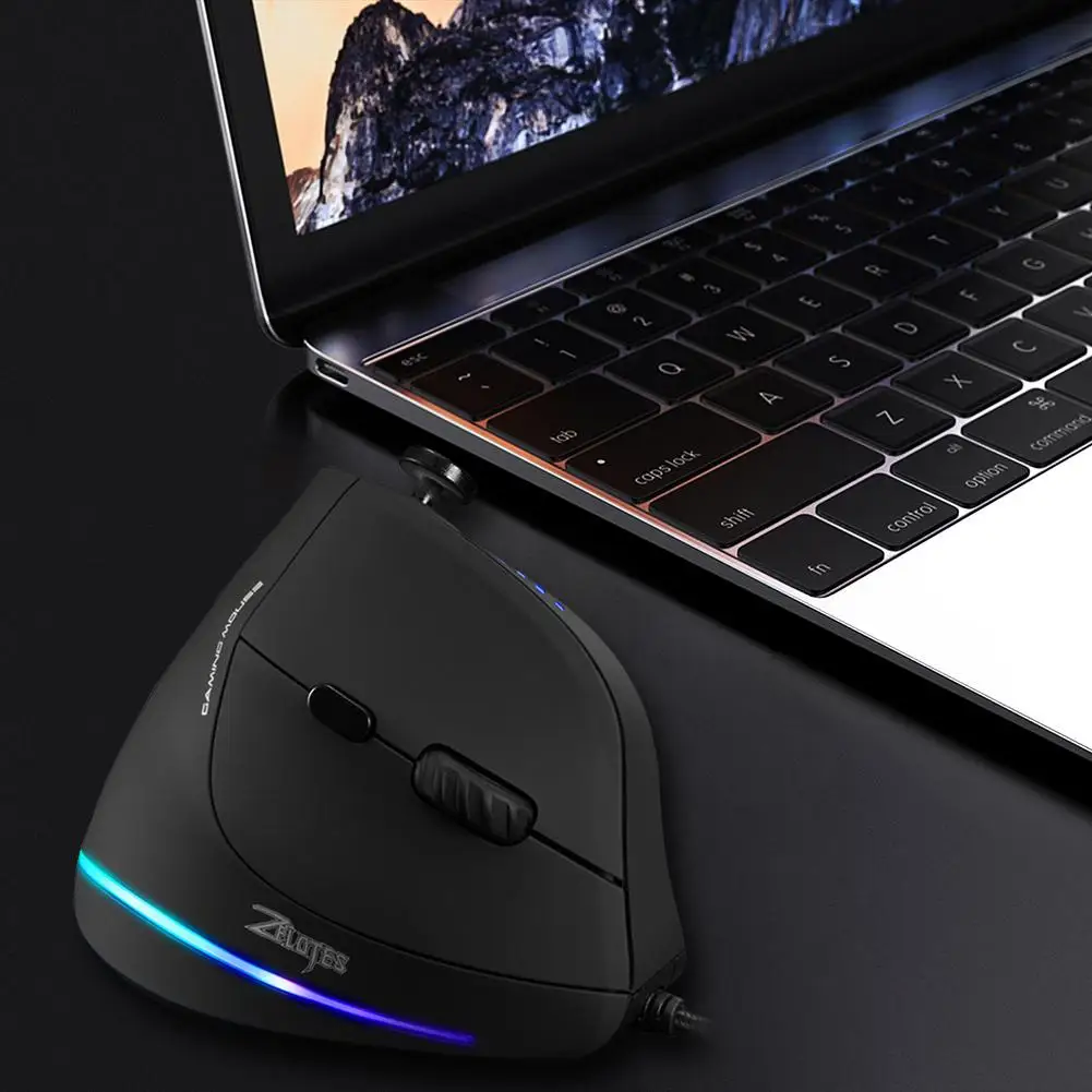 Para zelotes vertical gaming mouse programável usb