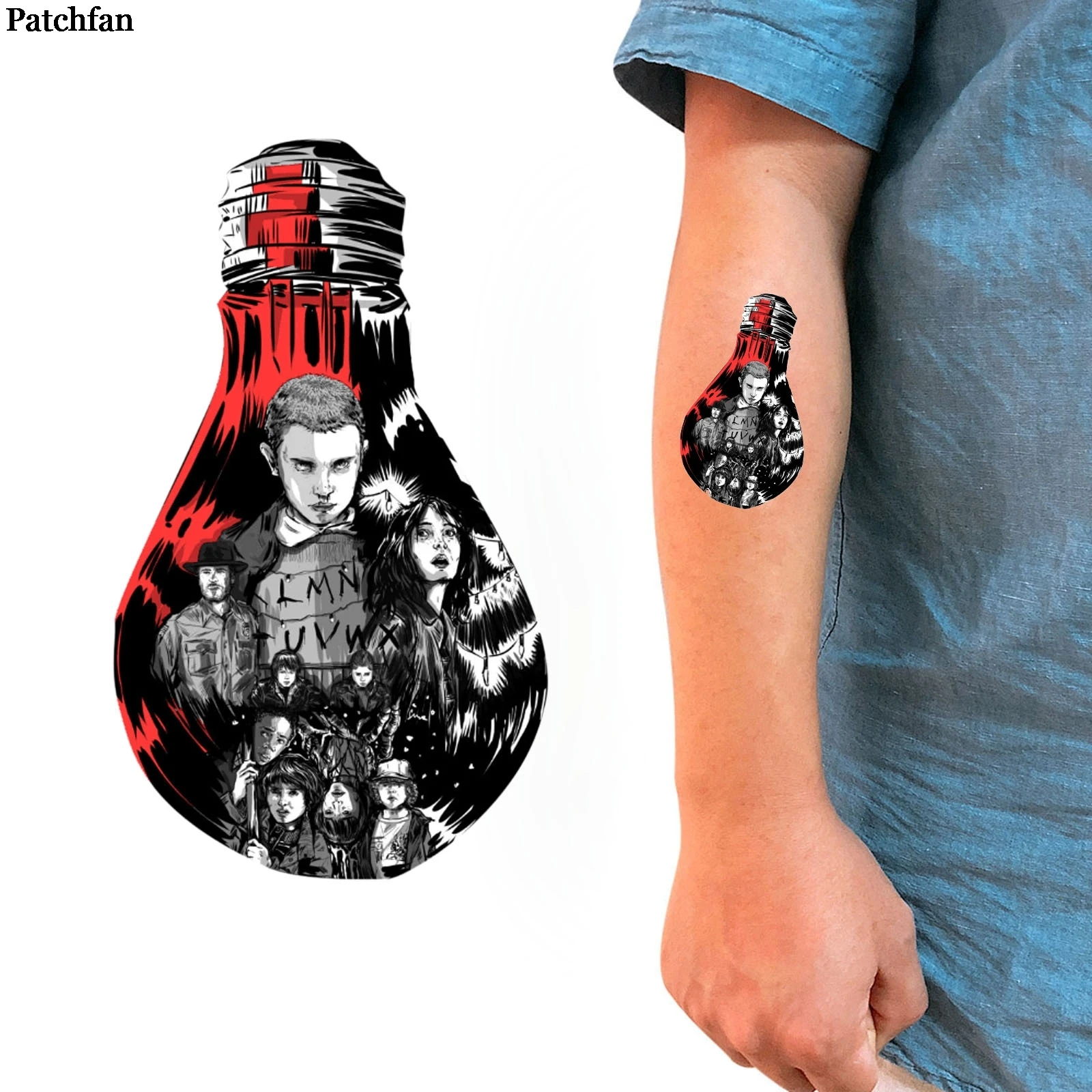 50 шт. Patchfan Stanger things DIY косплей письмо классный модный временный боди-арт наклейка переводная татуировка мужской макияж A2259