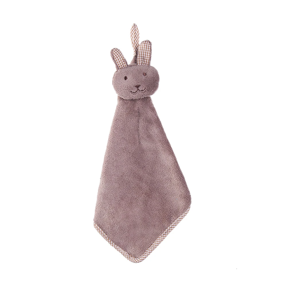 1PC 45x20cm Baby Hand Towel Cartoon Animal Rabbit Plush Pink Blue Color Kitchen Soft Hanging Bath Wipe Towel - Цвет: CO