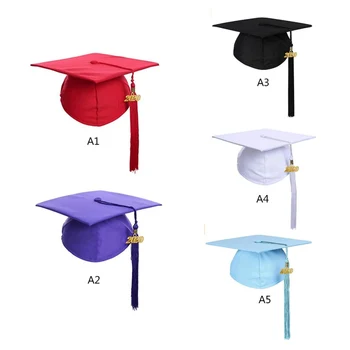 

Academic Hat Undergraduate Bachelor Hat for Adult Ceremony Hat Bachelor Hat School Graduation Party Tassels Cap