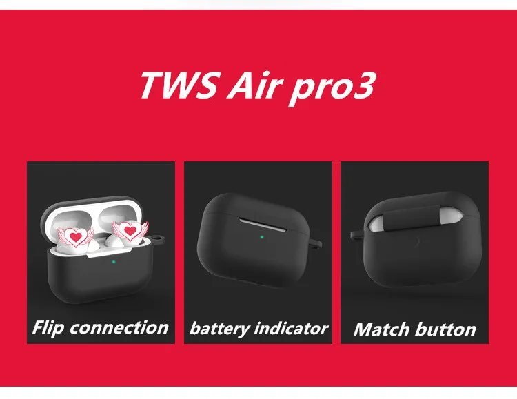 Air Pro3 1:1 TWS беспроводные Bluetooth наушники, стерео наушники с шумоподавлением, спортивные мини наушники для xiaomi huawei iphone