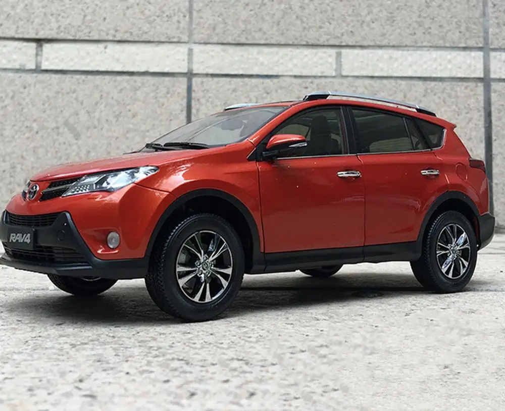 1/18 Масштаб Toyota RAV4 SUV оранжевый литье под давлением автомобильные модельные игрушки, коллекционные подарки