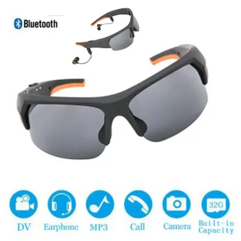 

ET Bluetooth Camera Sunglasses Headset with Built-in 32GB Memory HD1080P Bluetooth MP3 Player Photo Video Recorder Sport