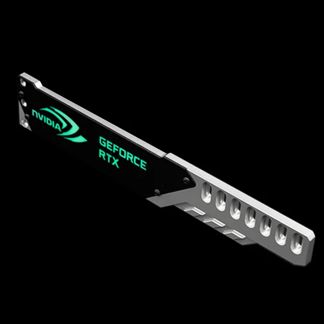 NVIDIA RTX(12V) Держатель GPU кронштейн из алюминиевого сплава видеокарта Jack 5V 3 Pin ARGB/12 V 4PIN RGB VGA рамка NVIDIA ROG AORUS AURA SYNC Symphony - Цвет лезвия: NVIDIA RTX(12V)