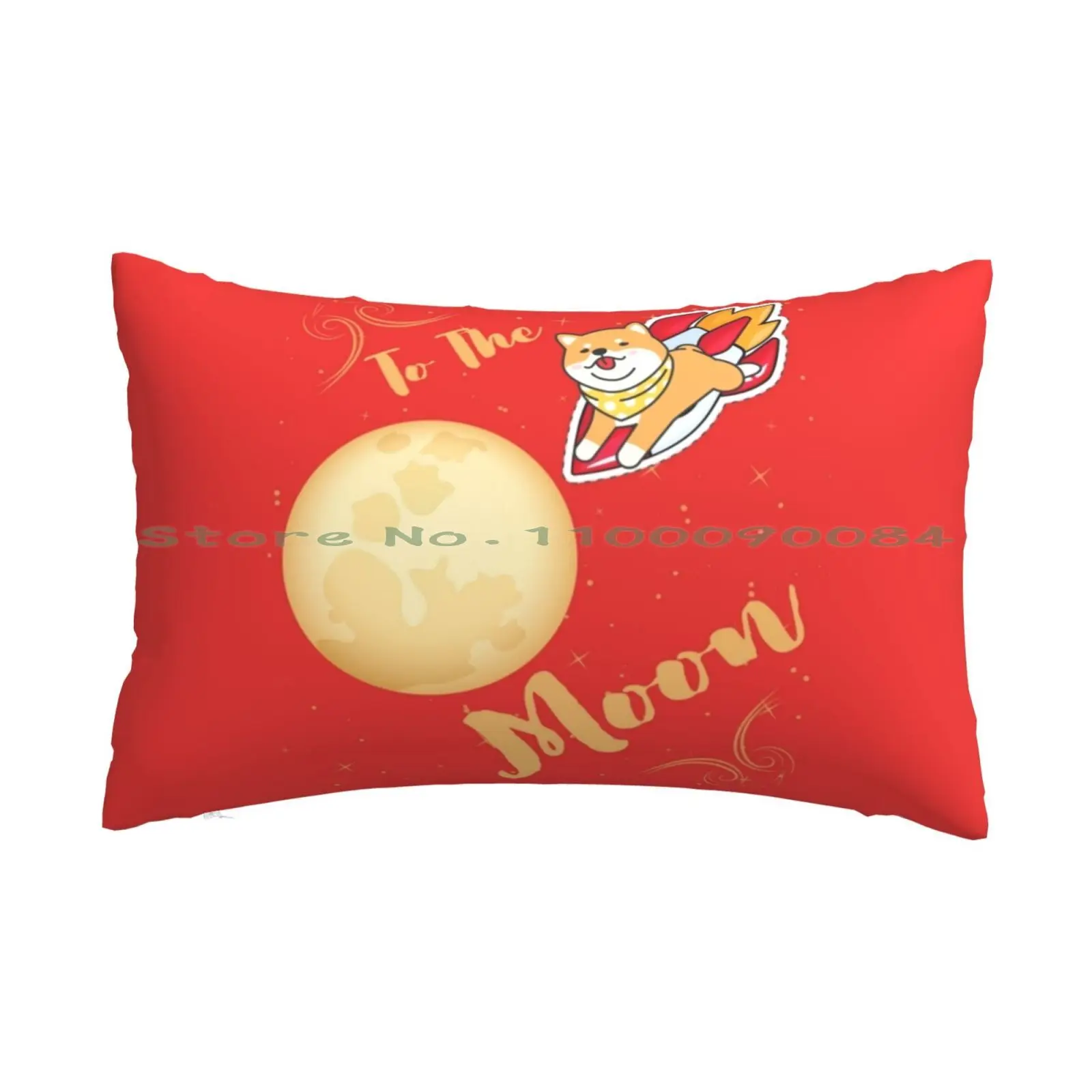 Shib To The Moon : The Coin-Shib Coin-Shiba Inu Coin-Killer Coin Federa 20X30 50*75 Divano Camera Da Letto Bohemien Fiori Boho