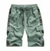 2020 Men's Cargo Shorts Combat Plus Big Size Capris 4XL 5XL 6XL 7XL Man Long Army Green Baggy Short Male Army Green Dark Green 2