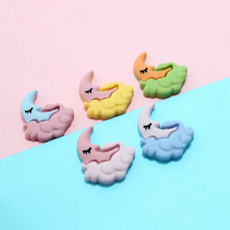 Happy monkey 10 шт. стройнящие Подвески Новинка Смола Луна добавки поставки DIY Набор декор для пушистое облако прозрачный хрустящий слизь глина