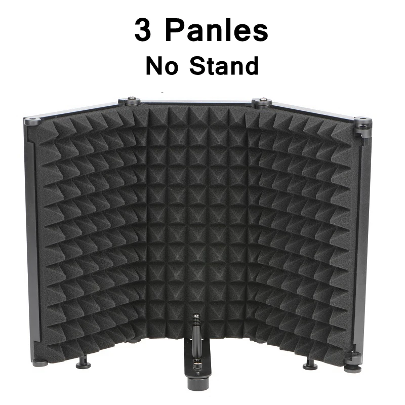 Professional Studio Recording Microphone Pop Filter Foldable Isolation Shield High Density Foam Wind Screen for BM800 Microphone mic stand Microphones