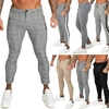 GINGTTO Mens Pants Casual Mens Trousers Skinny Super Stretch Mens Chinos Pants Slim Fit Mens Casual Pant Plaid Elastic Waist ► Photo 1/6