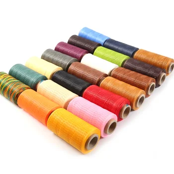 

Jiwuo 6pcs Durable Polyester 250M 1mm 150D Leather Waxed Thread Cord for DIY Handicraft Tool Hand Stitching Sewing Craft Line