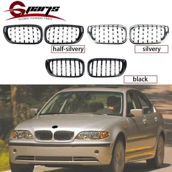 

G-Parts 1Pair Front Diamond Grille Overlay Kidney Grill Replacement Grilles For BMW 3 Series E46 328i 325i 325d 2002 2003 2004
