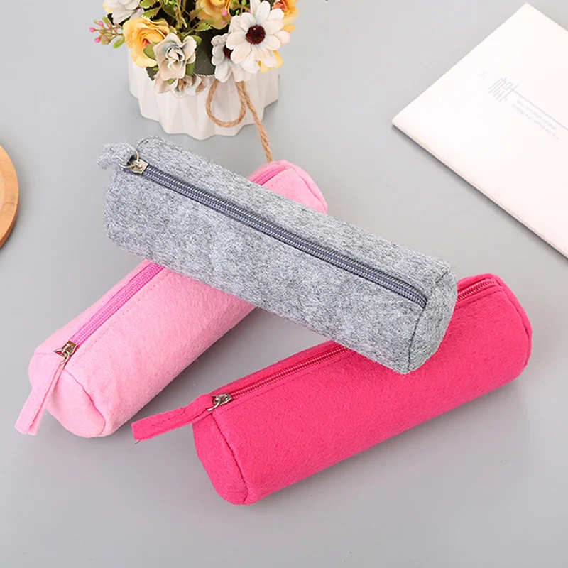 

Simple Solid Color Pencil Case High Capacity Pencil Pouch Creative Cute Pen Case For Girls Gifts Back To School Office Supplies