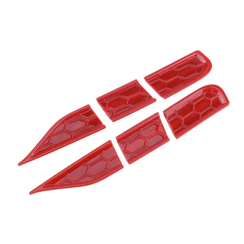 

6pcs Red Headlight Cleaning Spray Cover Trim Fit for Jeep Grand Cherokee 2014 2015 2016 2017 2018 2019 2020
