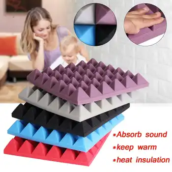 

300X300X50mm High Density Retardant Pyramid Foam Sound Proofing Do Not Fold Studio Acoustic Sound Absorption Flame