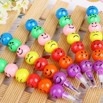 

School Supplies Drawing 1pcs 7 Color Crayons Art Supplies for Kids Pastel Pen Drawing Set Stationery Smiley Face Crayons Kawaii