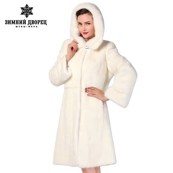 

best seller Fashion Slim Fur white long mink fur coat,warm winter new mink fur coat,mink leather coat