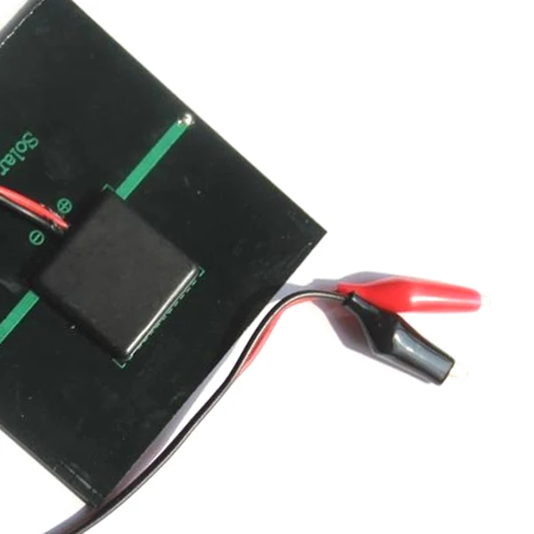 1W 5.5V Solar Cell Epoxy Polycrystalline Solar Panel+Clip For Charging 3.7V Battery System Toy LED Light Study 95*95MM