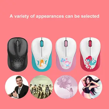 

Cute Cartoon USB Optical Wireless Computer Mouse Receiver mini Ergonomics Mouse for PC Laptop for Pink Girl Home gaming Mouse