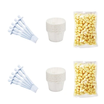 

2Set Painless Nose Wax Kit for Men & Women Nose Hair Removal Wax Set Paper-Free Nose Hair Wax Beans Cleaning Wax Kit